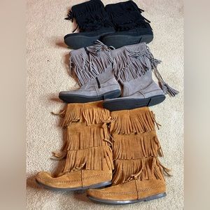 Bundle Minnetonka Fringe Boots